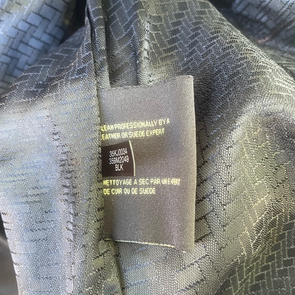 Women’s Cole Haan lambskin Leather motorcycle jacket, zip up, size 16. Fitted - Picture 7 of 7